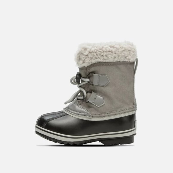 Child's Nylon Waterproof Yoot Pak Boot by Sorel Size 8 Snow Booties Black/Gray - Picture 2 of 10